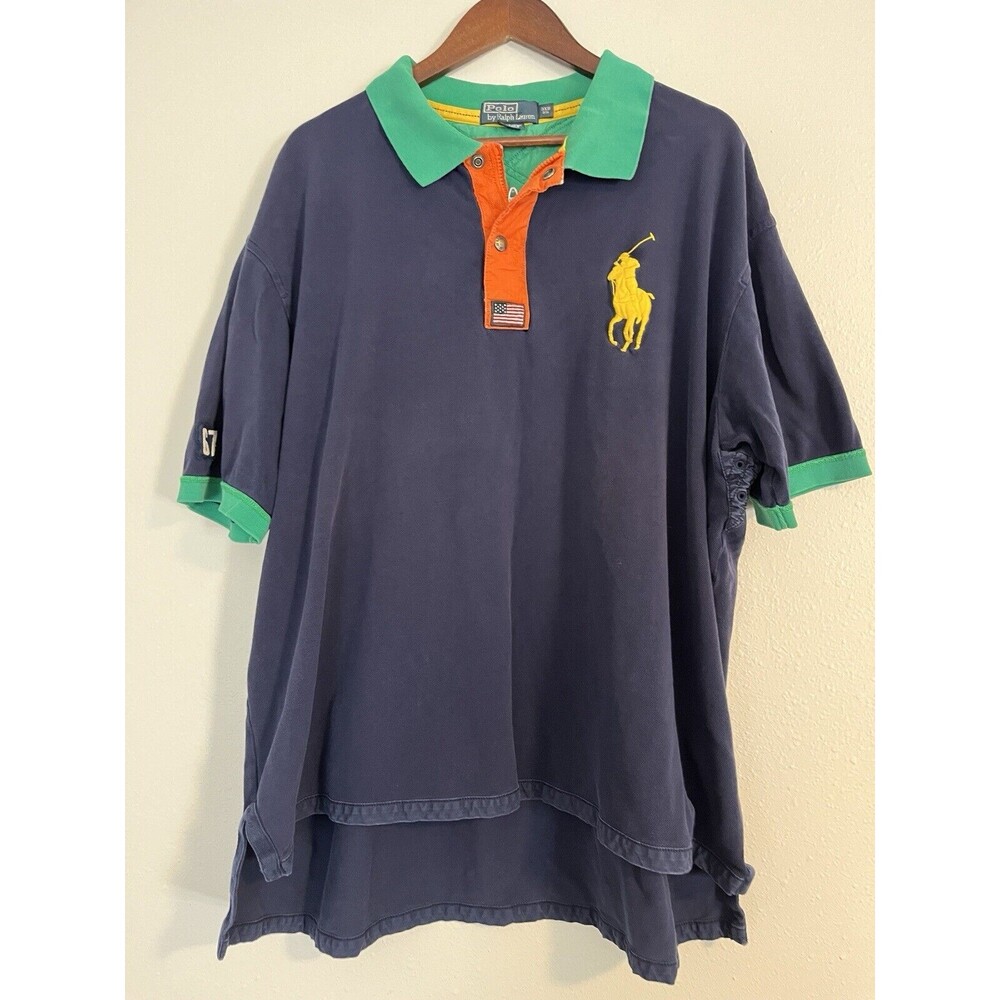 Polo Ralph Lauren Shirt Men’s 3XB Vintage Big Pony Blue